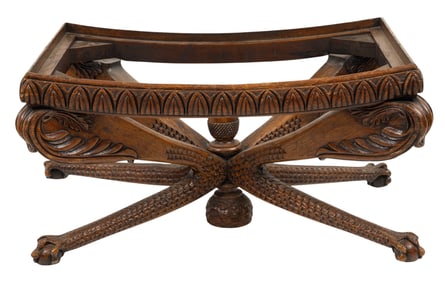 Anglo-Indian Oak Stool Late 19th C., H 28