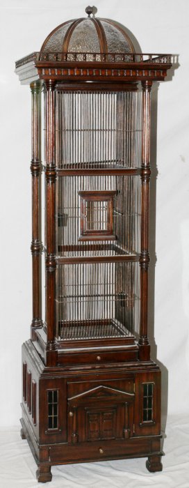 glass inc bent design BIRDCAGE : 10014 Lot MAHOGANY SMITH MAITLAND