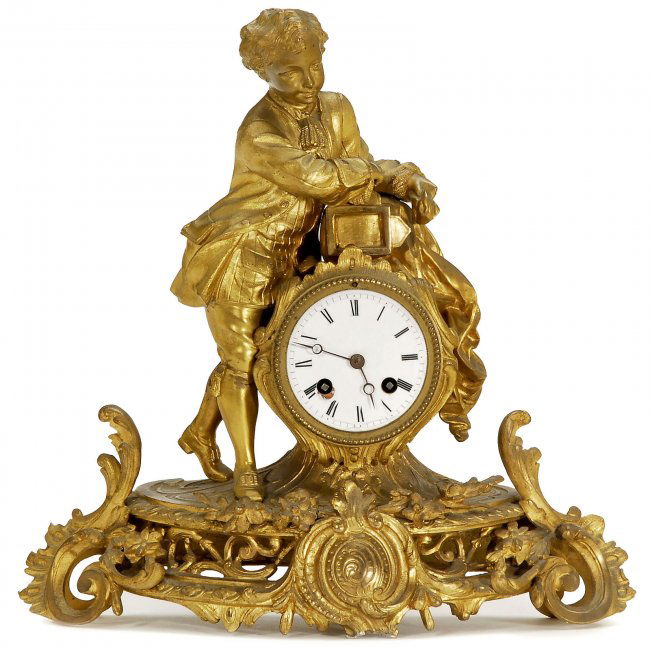 Vincenti & Cie Photographer Figural Clock, C. 1880