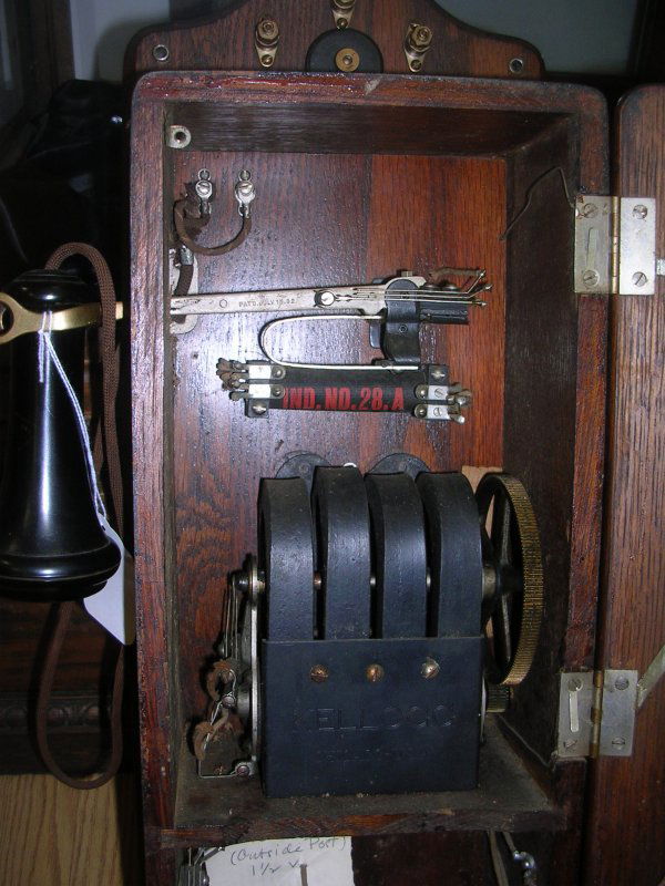 VINTAGE 1901 KELLOGG WALL CRANK PHONE TELEPHONE : Lot 165
