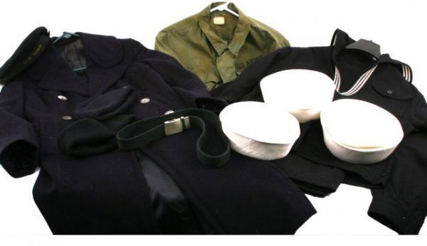 NAVY UNIFORM PEA COAT HATS DIXIE CUPS