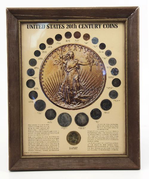 UNITED STATES 20TH CENTURY FRAMED COIN COLLECTION : Lot 2193