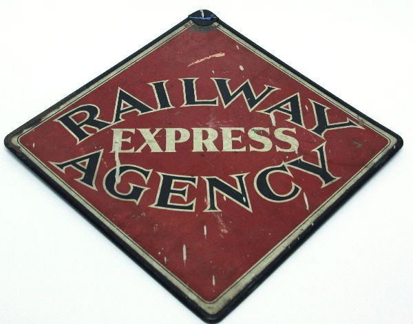 ORIGINAL RAILWAY EXPRESS AGENCY SIGN : Lot 1164