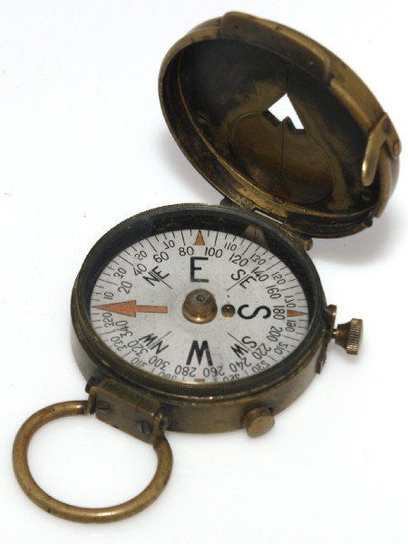 US ARMY ENGINEER CORPS BRASS COMPASS : Lot 7416