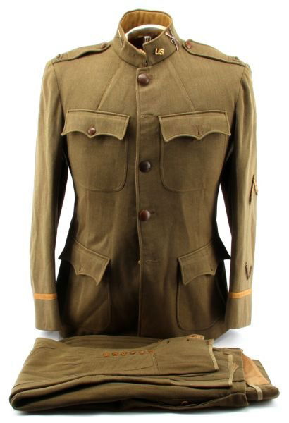 US WWI ARMY OFFICERS UNIFORM 1ST LT. : Lot 8169