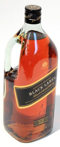 JOHNNIE WALKER BLACK LABEL SCOTCH 1.75 LITER : Lot 8210