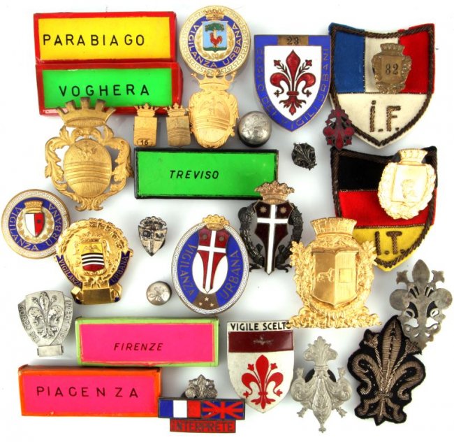 ITALIAN POLICE POLIZIA 5 REGION MIXED BADGE LOT : Lot 9246