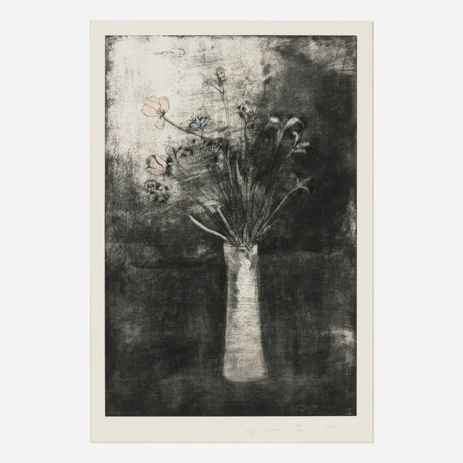 Jim Dine, Hand Colored Flowers, State I