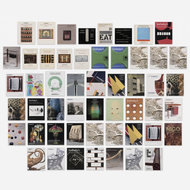 Sotheby's Design and Art auction catalogs, fifty-two