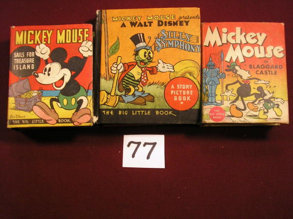 1277 Mickey Mouse Big Little Book Disney Walt Lot 1277