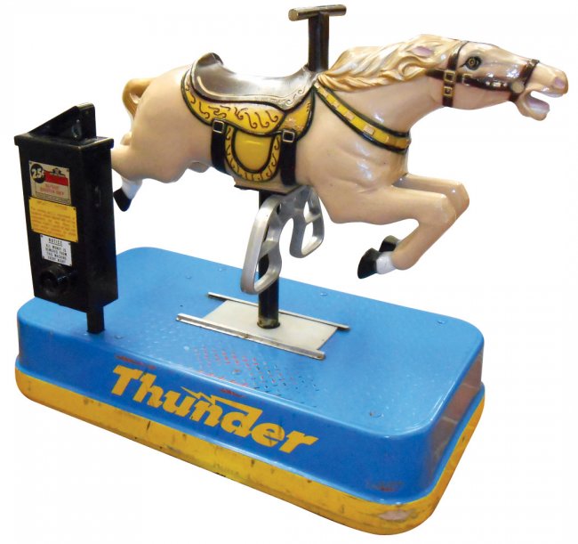 Coinoperated riding horse, "Thunder", 25 Cents, mfgd Lot 1038