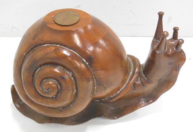 Federico Armijo Hand Carved Wood Snail Table Base : Lot 1063