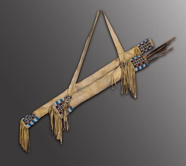 1093: Cheyenne Beaded Bow Case and Quiver : Lot 1093