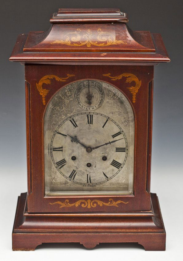 German Gustav Becker Chime Bracket Mantle Clock Lot 731