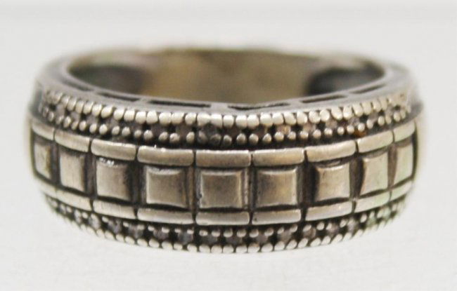 Silver diamond ring 825
