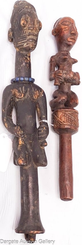 PAIR OF AFRICAN CARVINGS