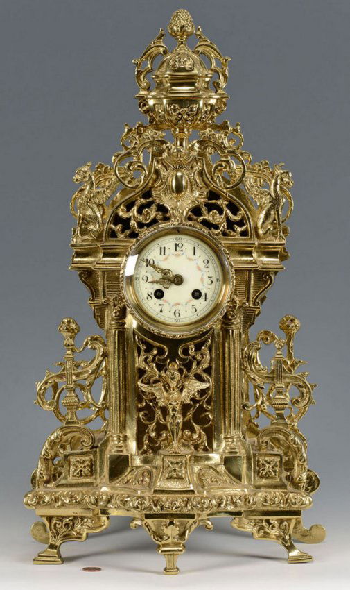 French Figural Clock, Japy Freres : Lot 169