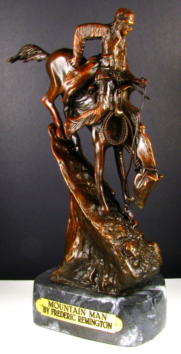 Frederic Remington Bronze Reproduction Mountain Man Lot 27