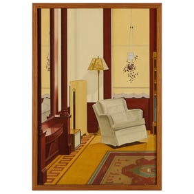 Laura J. Schecter (b. 1944): Living Room Interior (Diptych)