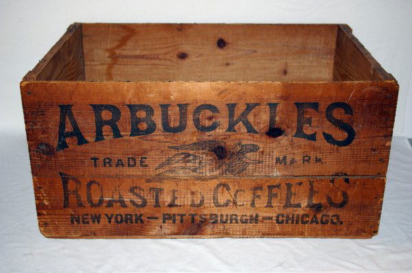 3094: Vintage Arbuckles Wooden Coffee Crate : Lot 3094