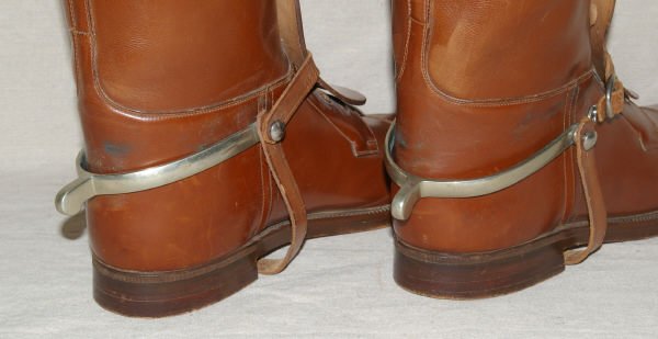 1417: Vintage English Riding Boots & Spurs Manfield : Lot 1417