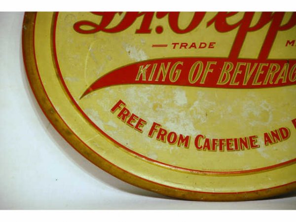 91: Vintage 1900s Dr Pepper Tin Advertising Tray : Lot 91