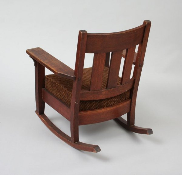 148 Arts and Crafts Oak Rocking Chair Lot 148