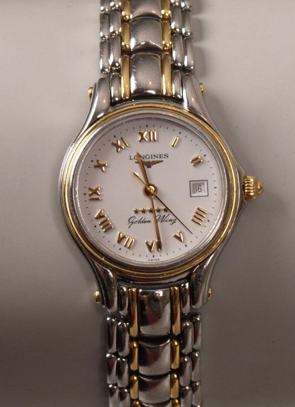 1036: LONGINES - a ladies Golden Wing model bi colour