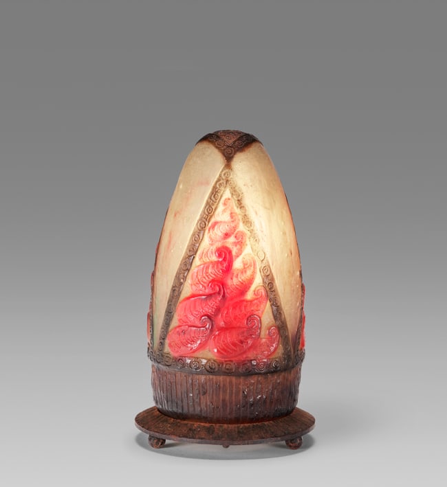 GABRIEL ARGY-ROUSSEAU (1885-1953) 'Foliage' Veilleuse, circa 1925