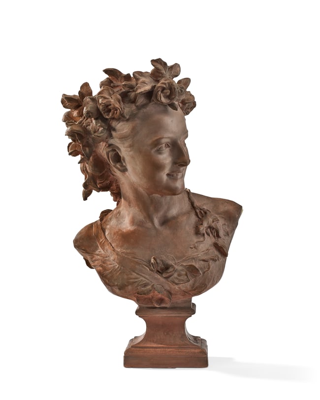 JEAN-BAPTISTE CARPEAUX (FRENCH, 1827-1875) La rieuse aux roses