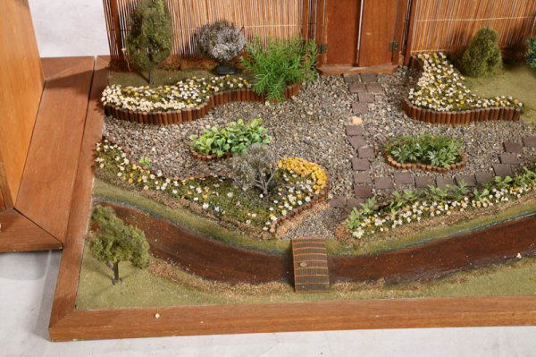 1440: Japanese Dollhouse And Garden. Large Size With Fi : Lot 1440