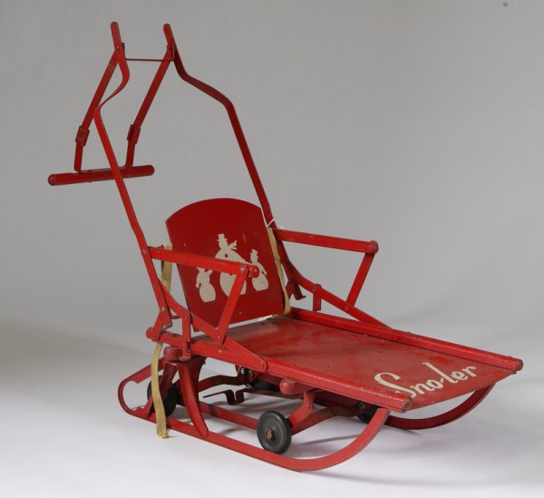 453: Vintage 1950's Sno-ler Child's Sled With Wheels : Lot 453