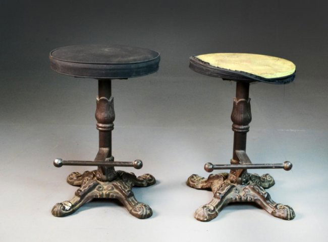antique iron bar stools