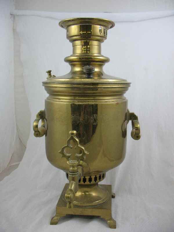 428025: 1870 RUSSIAN BRASS SAMOVAR : Lot 428025