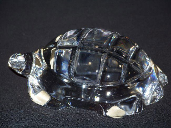 Retired Baccarat Crystal Turtle Figurine Paperweight : Lot 101