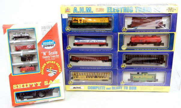 242: Two boxed train sets, AHM HO scale train set in un : Lot 242