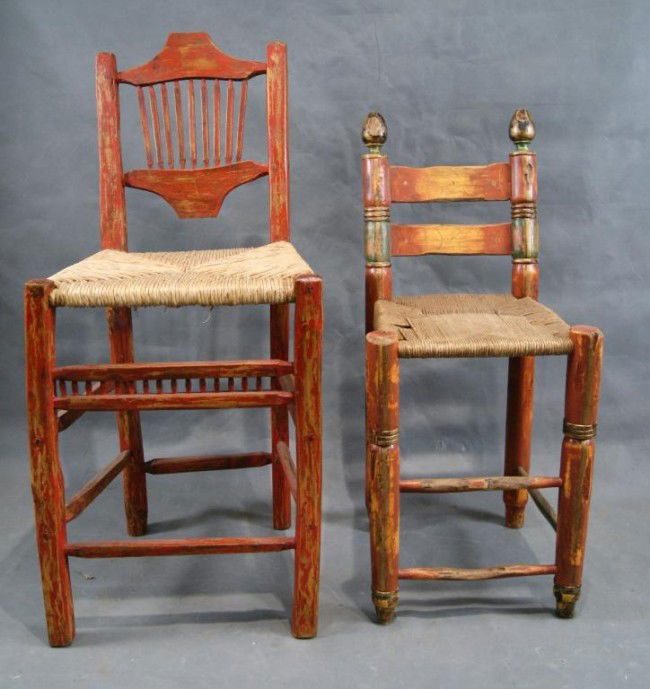 342 Mexican hand painted bar stools 2 Lot 342