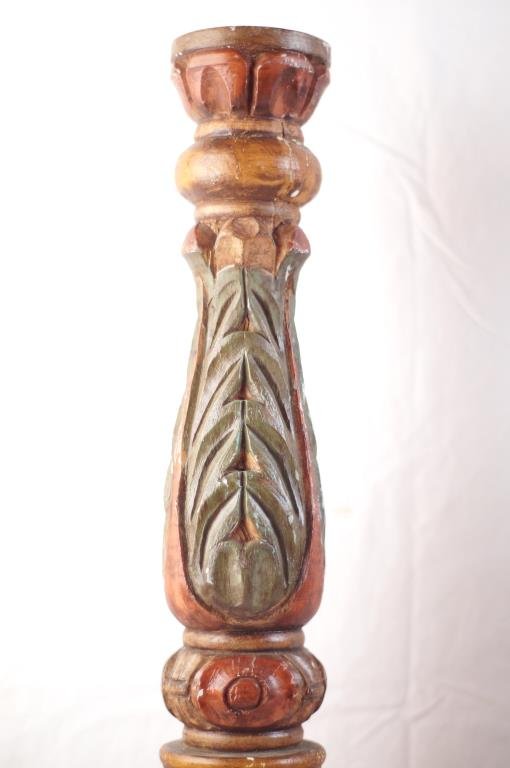 Pair Spanish Colonial style candle holders Lot 256