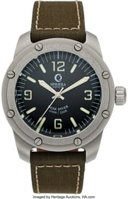 12100: Sphaera Desk Diver Hesalite Steel Wristwatch Spe
