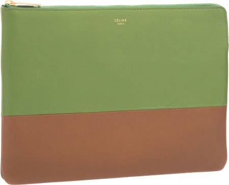 celine green clutch bag  