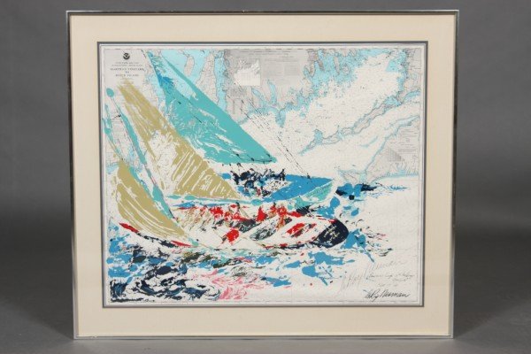 90 Neiman, LeRoy; Serigraph, Signed, America's Cup, Se