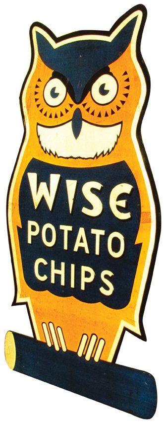 Wise Potato Chip Die Cut Wood Outdoor Sign Lot 48