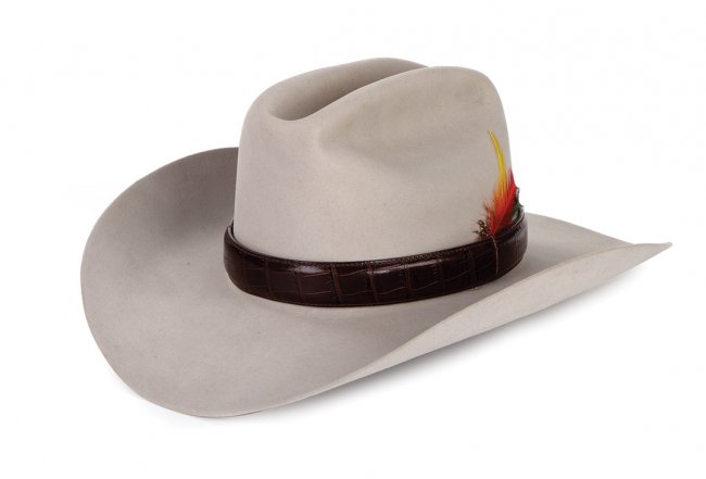 Larry Hagman “J. R. Ewing” signature hat worn during : Lot 1166