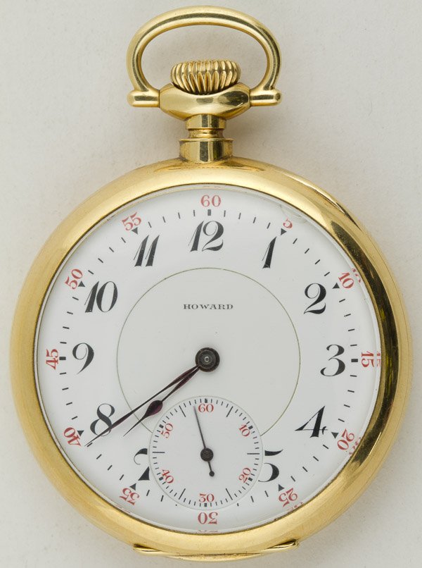 Howard 18k Gold Pocket Watch : Lot 240