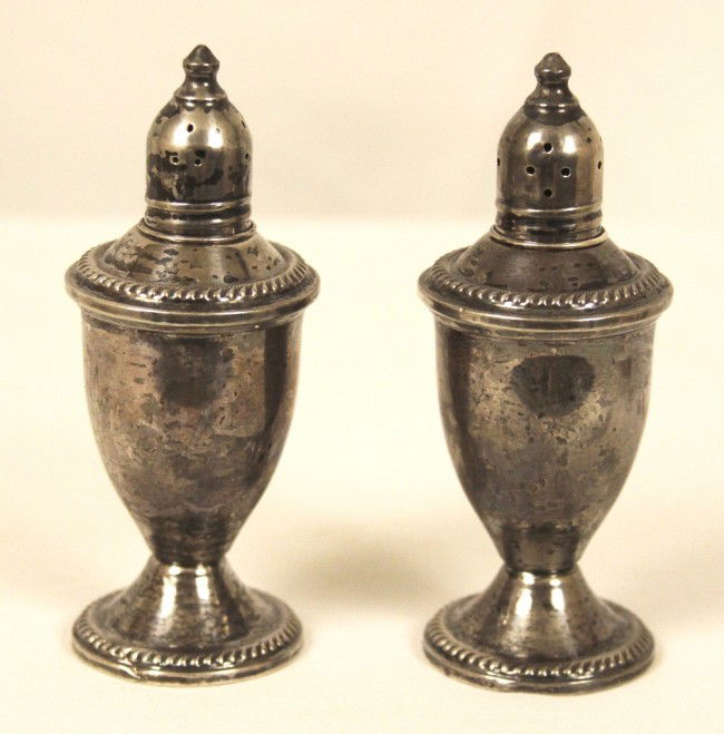 Antique Duchin Sterling Silver Salt and Pepper Shakers : Lot 137